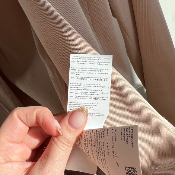 BOSS Jalarema Double Breasted Jacket, Size 4, Nude - Picture 11 of 11